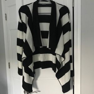 Charlotte Russe - Black&White Striped Cardigan